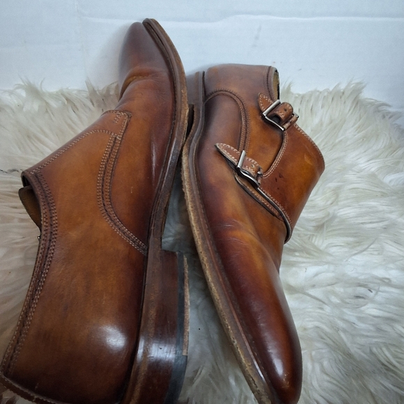 Magnanni  Brown LeatherDouble  Monk Strap Shoes 10 - Picture 7 of 12